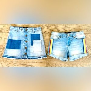 Lucky Blue Jean Skirt & Shorts